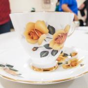 Beautiful tea cups on every table